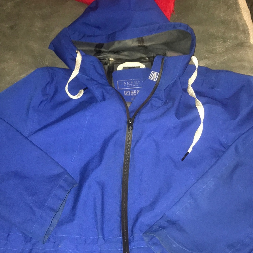 Bright Blue Rain jacket by Shelly Segal szL
